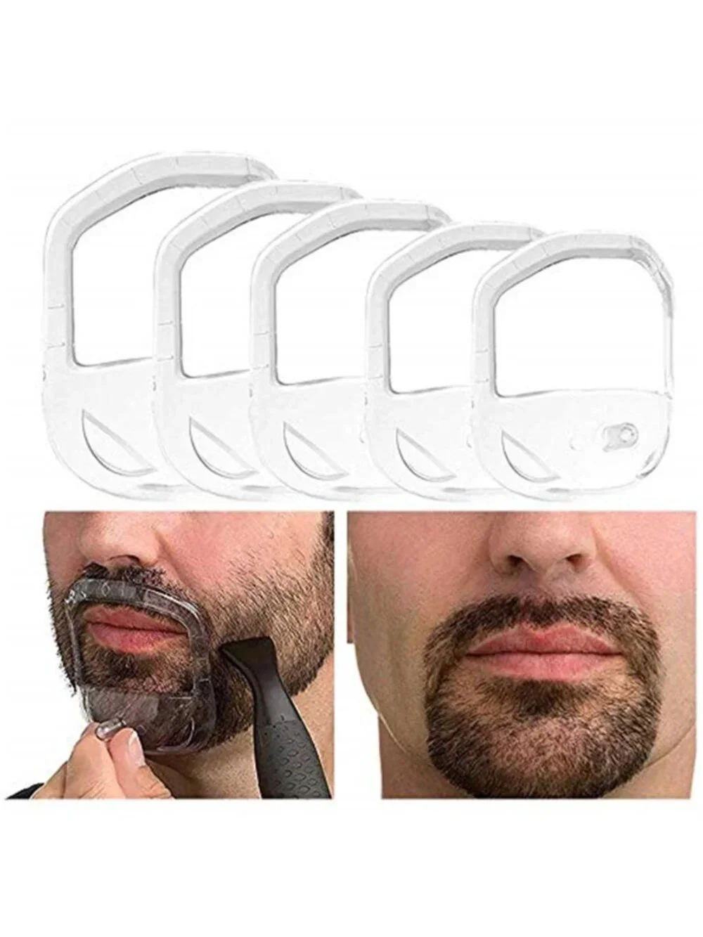 Beard Shaper Goatee Mustache Grooming Tool Face Hair Styling Template for Man